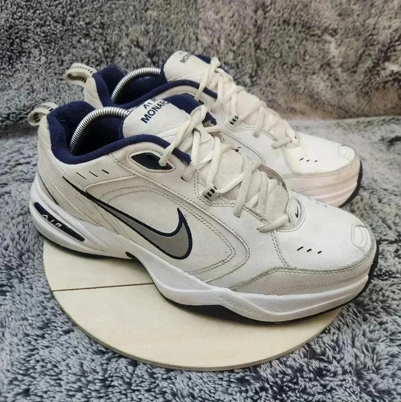 Nike Other - Nike Air Monarch IV Mens Size 11 White Blue Athletic Walking Dad Shoes Sneakers